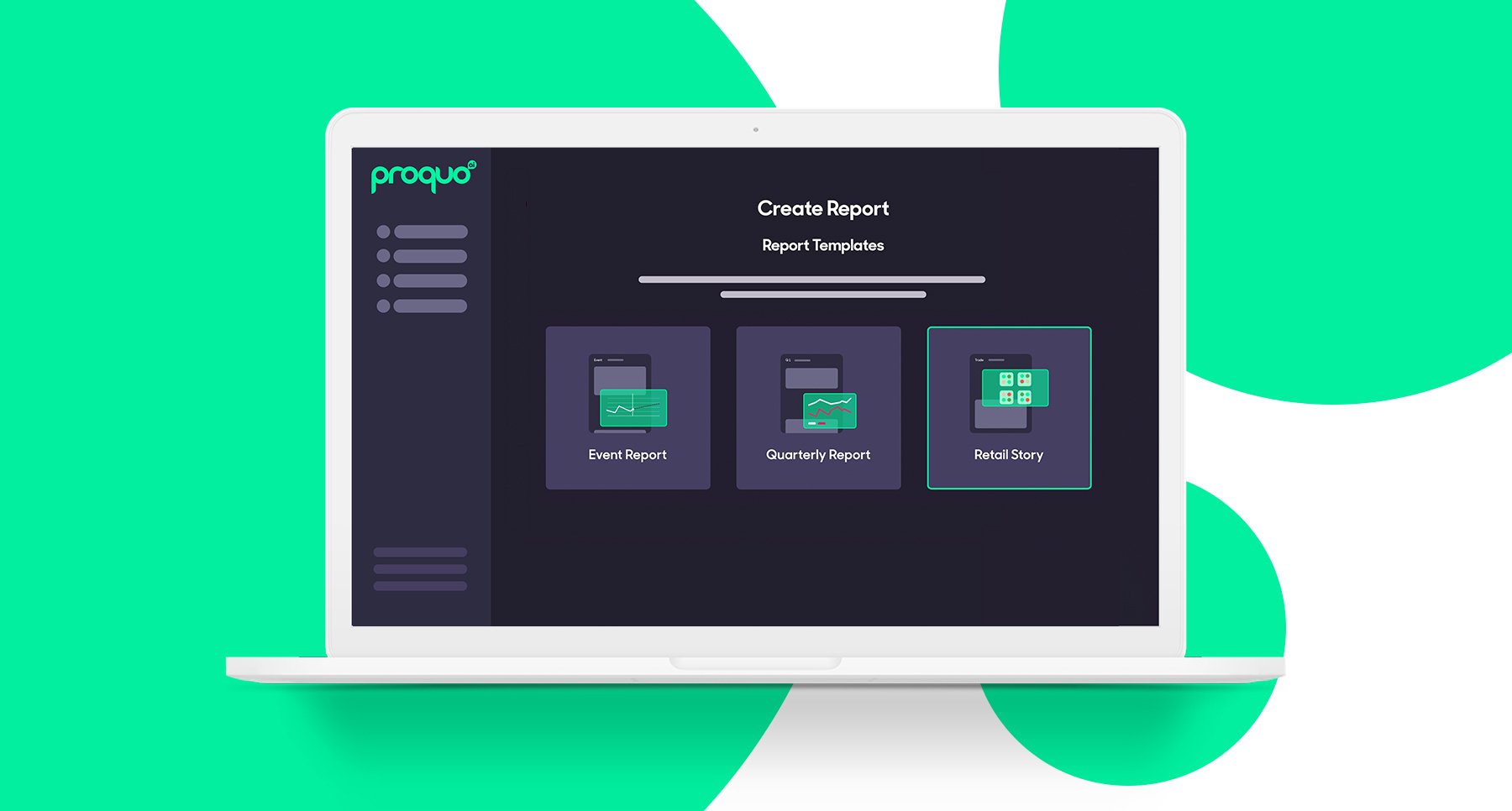 ProQuo AI platform on desktop using brand reporting feature 
