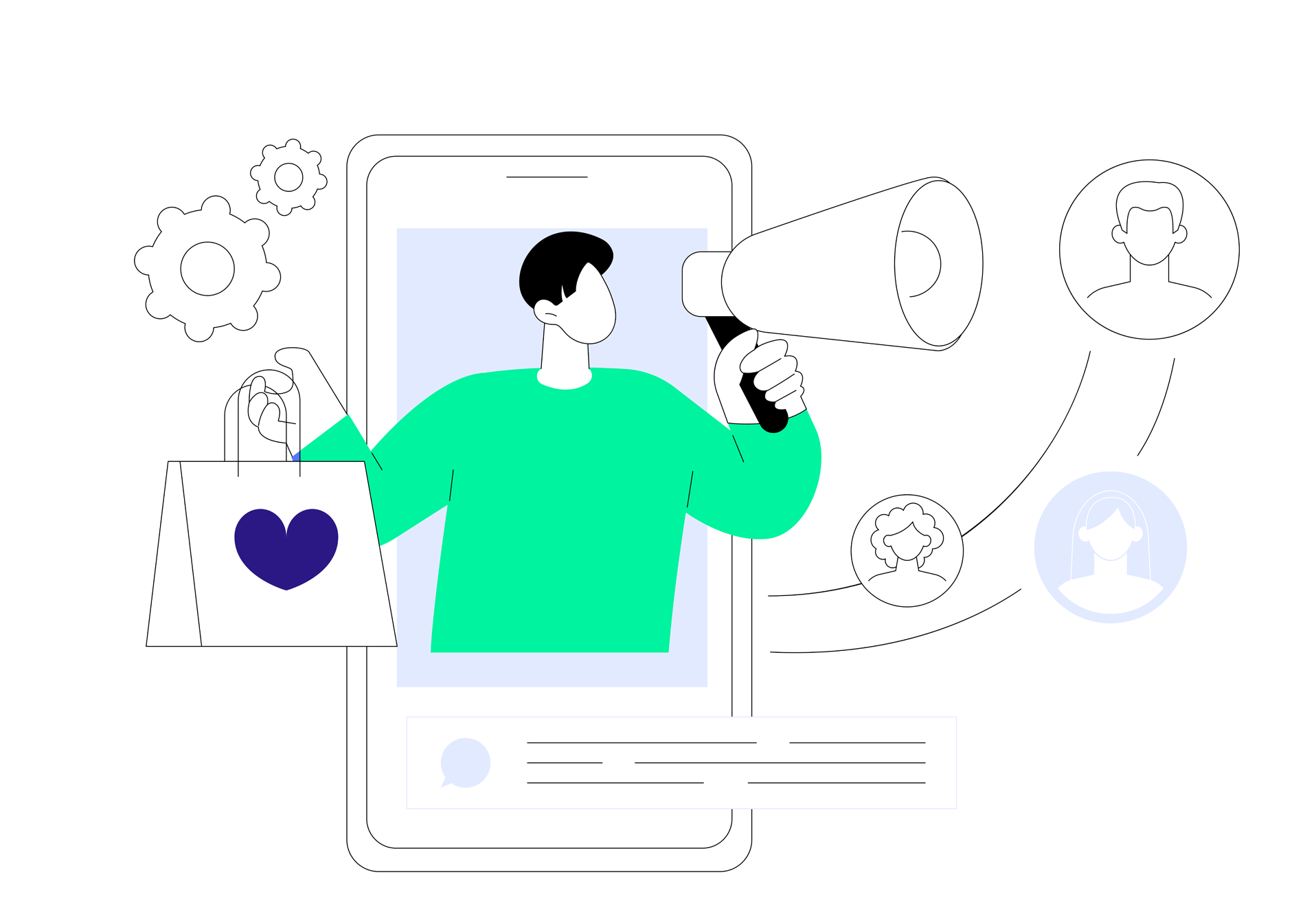 Brand Advocacy - a consumer spreading positive recommendations