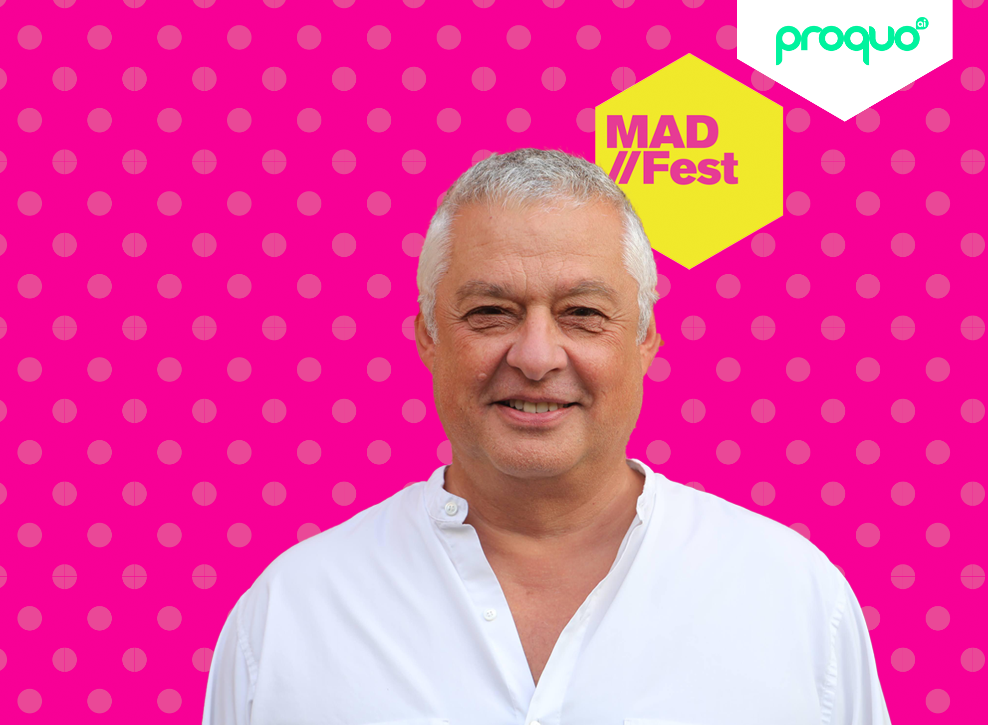 MADFest marketing festival advertisement featuring ProQuo AI's CEO 